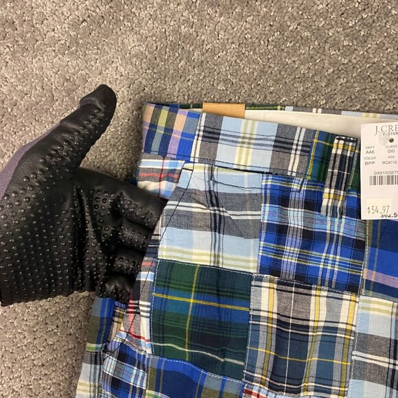 J. CREW Shorts Men's 36 Gramercy Patchwork Madras Plaid Cotton NWT - Picture 3 of 12